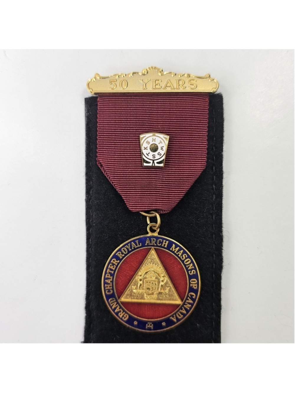 Masonic Royal Arch Masons of Canada 50 Year Medal Jewel J.E. Bradley 1928